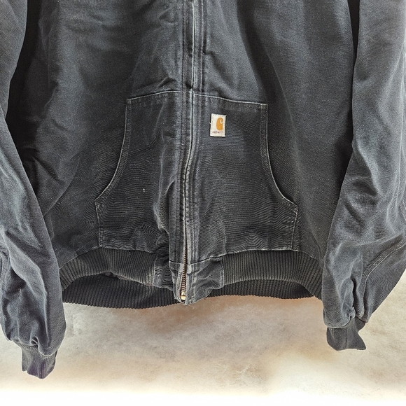 VTG Carhartt Jacket‎ Mens 3XL J140 BLK UFCW Union Quilted Flannel Lined USA Made - Picture 3 of 10